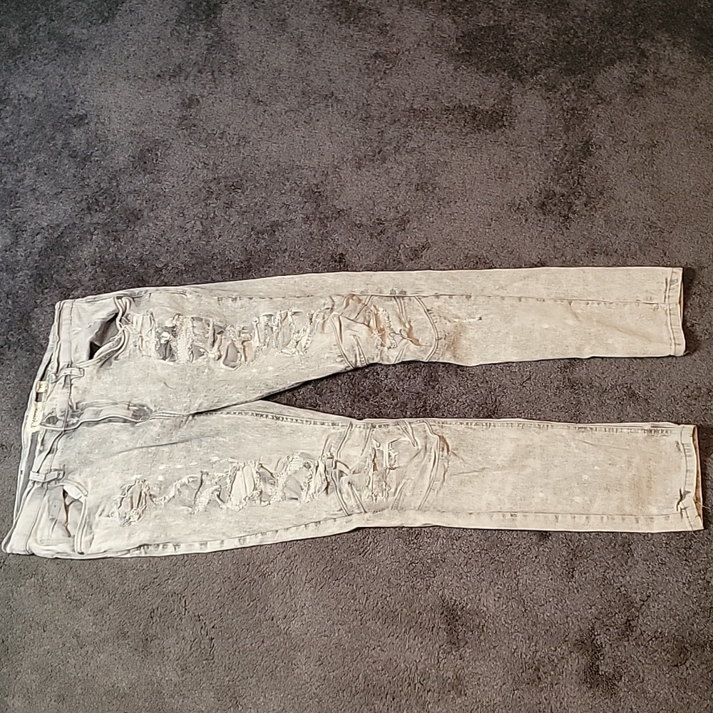 FWRD Denim Distressed Gray Jeans Mens 36x32 Skinny